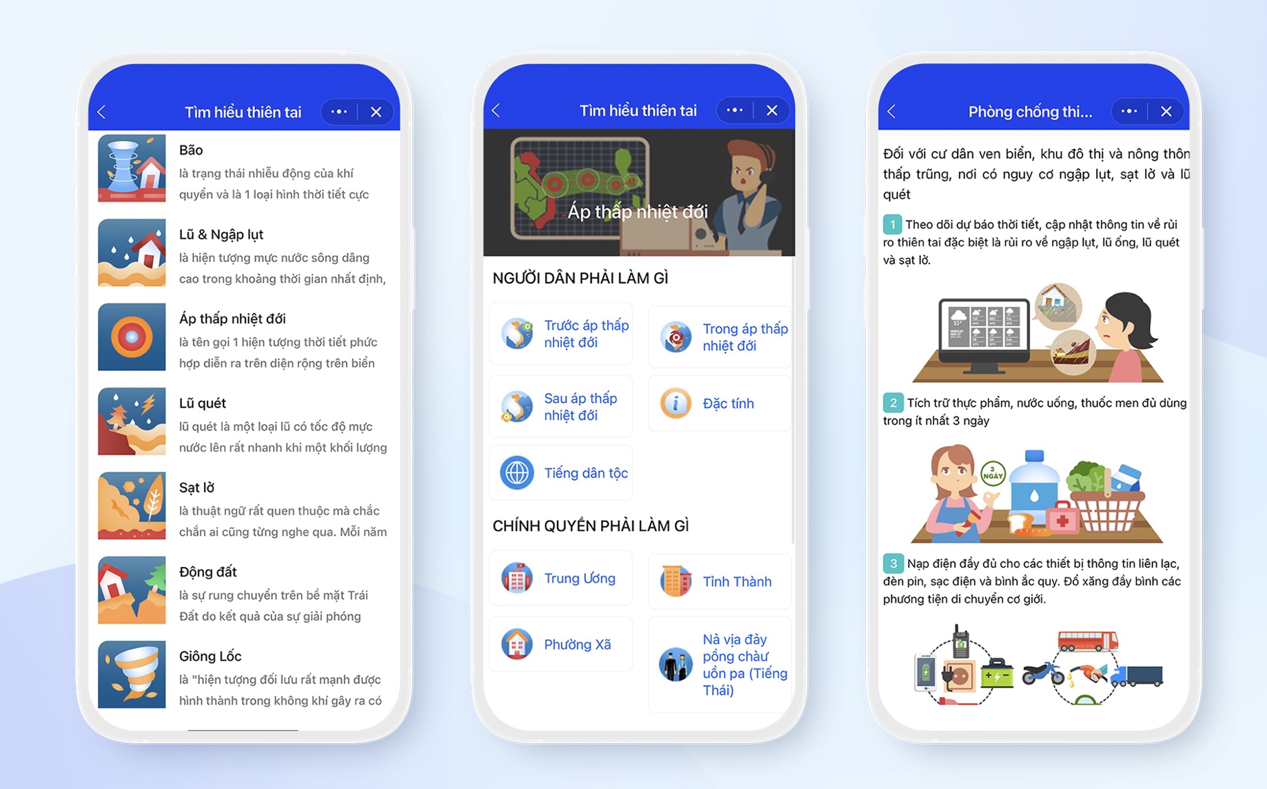 Mini app được đầu tư nội dung, hình ảnh để người dân tiếp cận và ghi nhớ các kỹ năng quan trọng khi chủ động phòng, chống thiên tai 