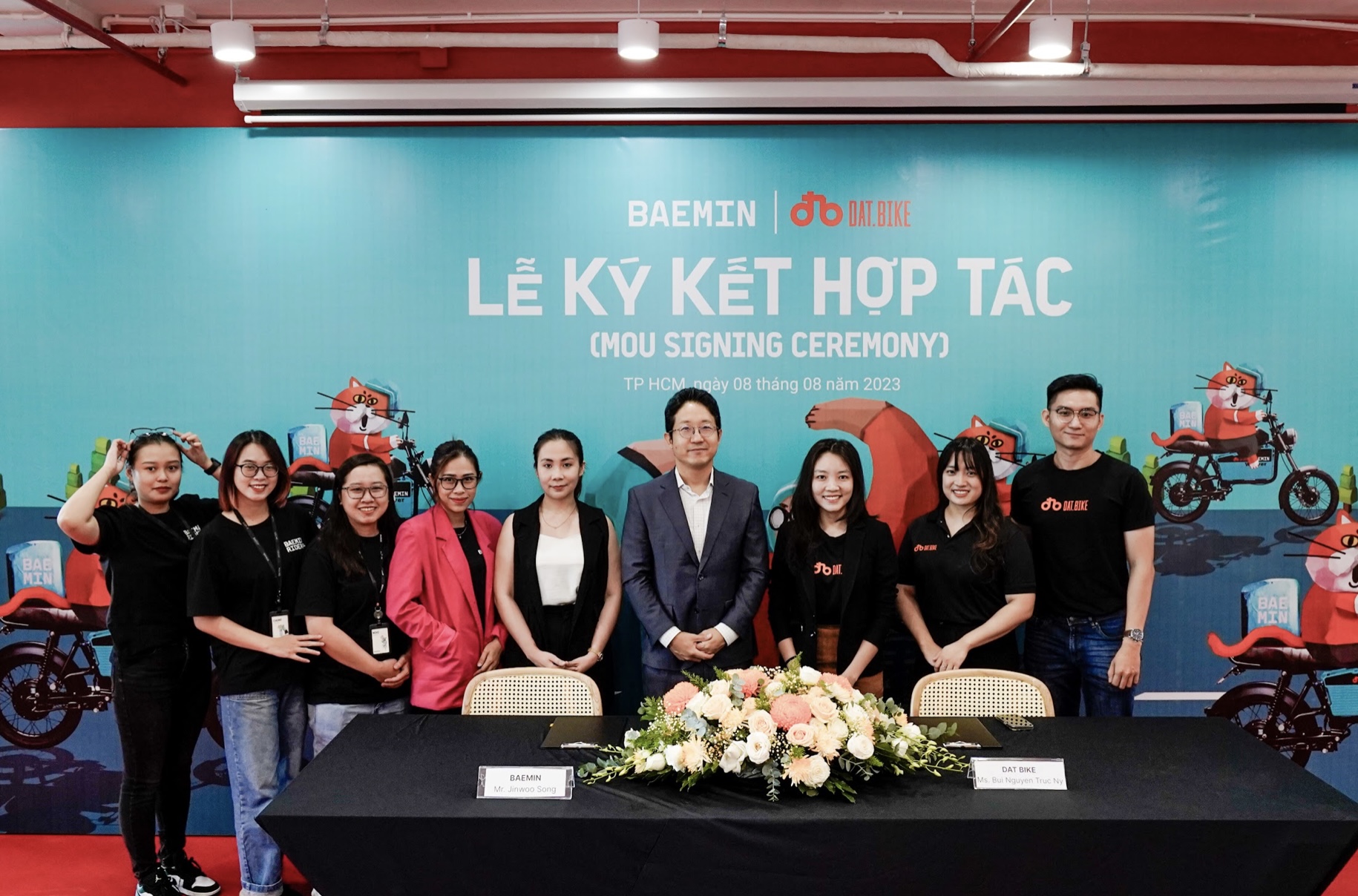 BAEMIN hợp tác Dat Bike với mục tiêu giao vận xanh
