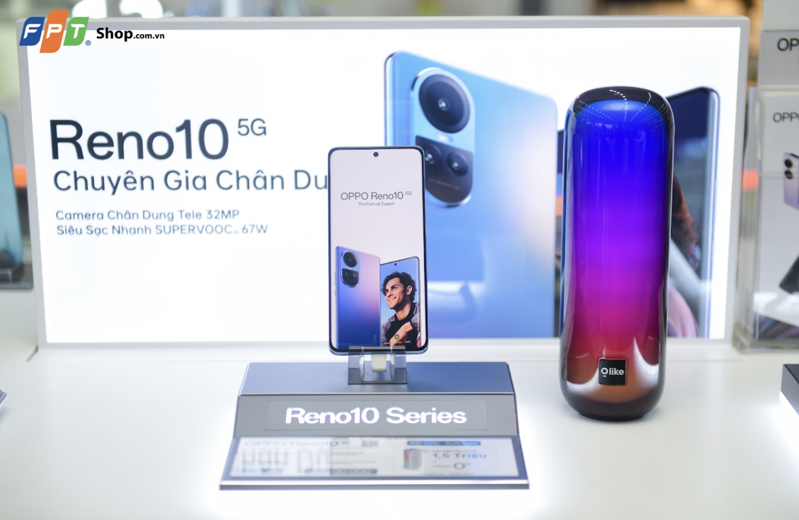 Đặt trước OPPO Reno10 5G 256GB tại FPT Shop, có cơ hội ăn tối cùng ca sĩ Anh Tú 