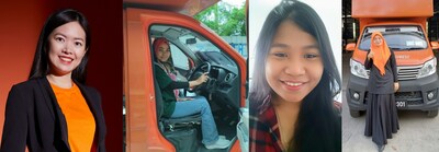 Từ trái sang phải: Cheah Lee Sun, Giám đốc SPX;  Siti Sakinah Yusof;  Nadiah Mohd Shukor;  và Ruzita Puzi (PRNewsfoto/SPX)
