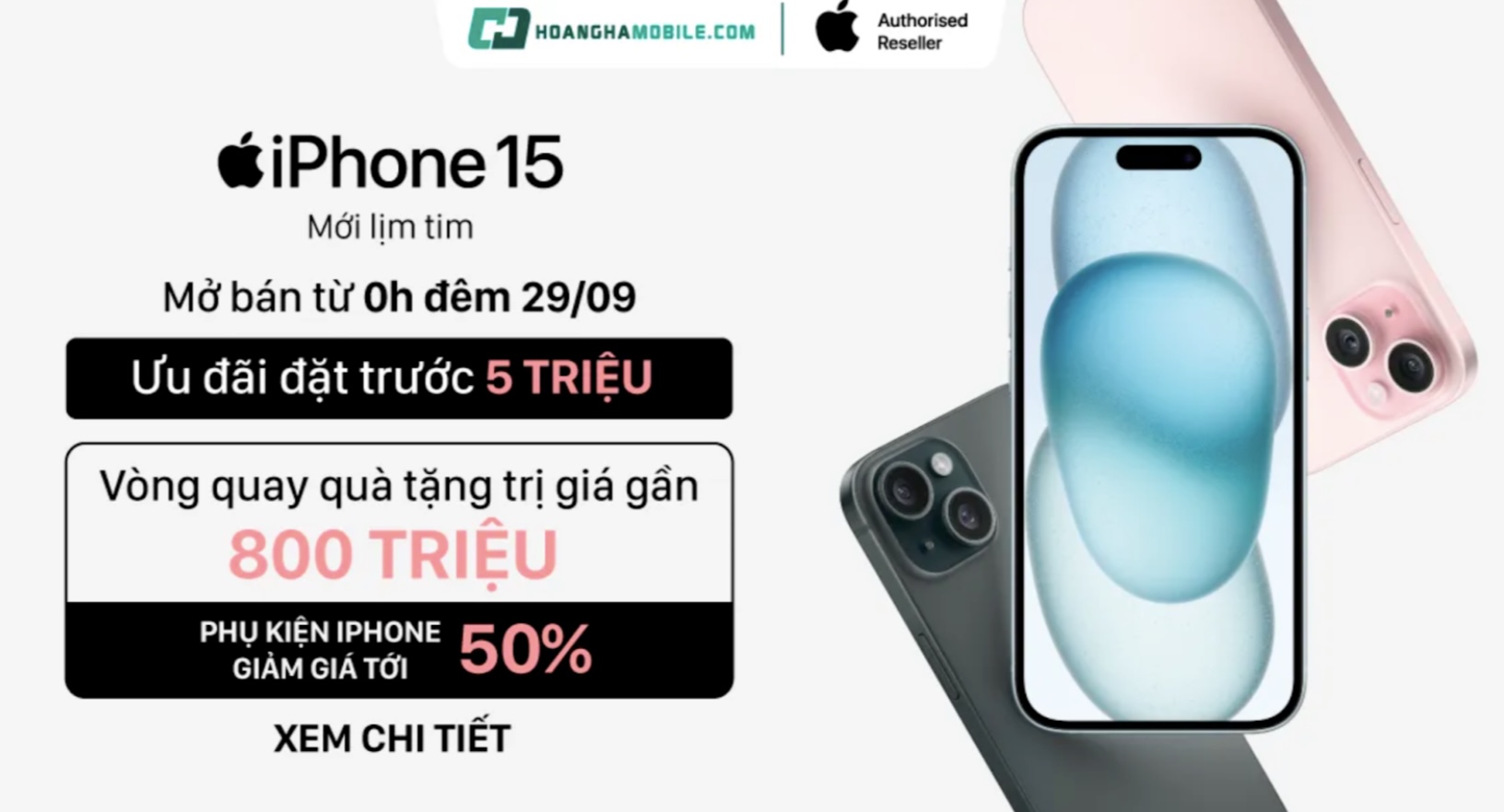 Hoàng Hà Mobile mở bán iPhone 15 Series với nhiều ưu đãi