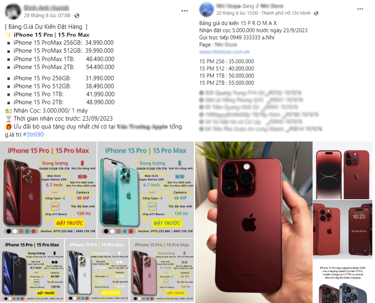 Nhiều dân buôn đã bắt đầu nhận đặt cọc iPhone mới - ảnh chụp màn hình