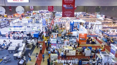 Toàn cảnh triển lãm VietnamPlas 2022 tại Trung tâm Hội chợ và Triển lãm Sài Gòn - SECC (Ảnh: Chan Chao International Co., Ltd.)