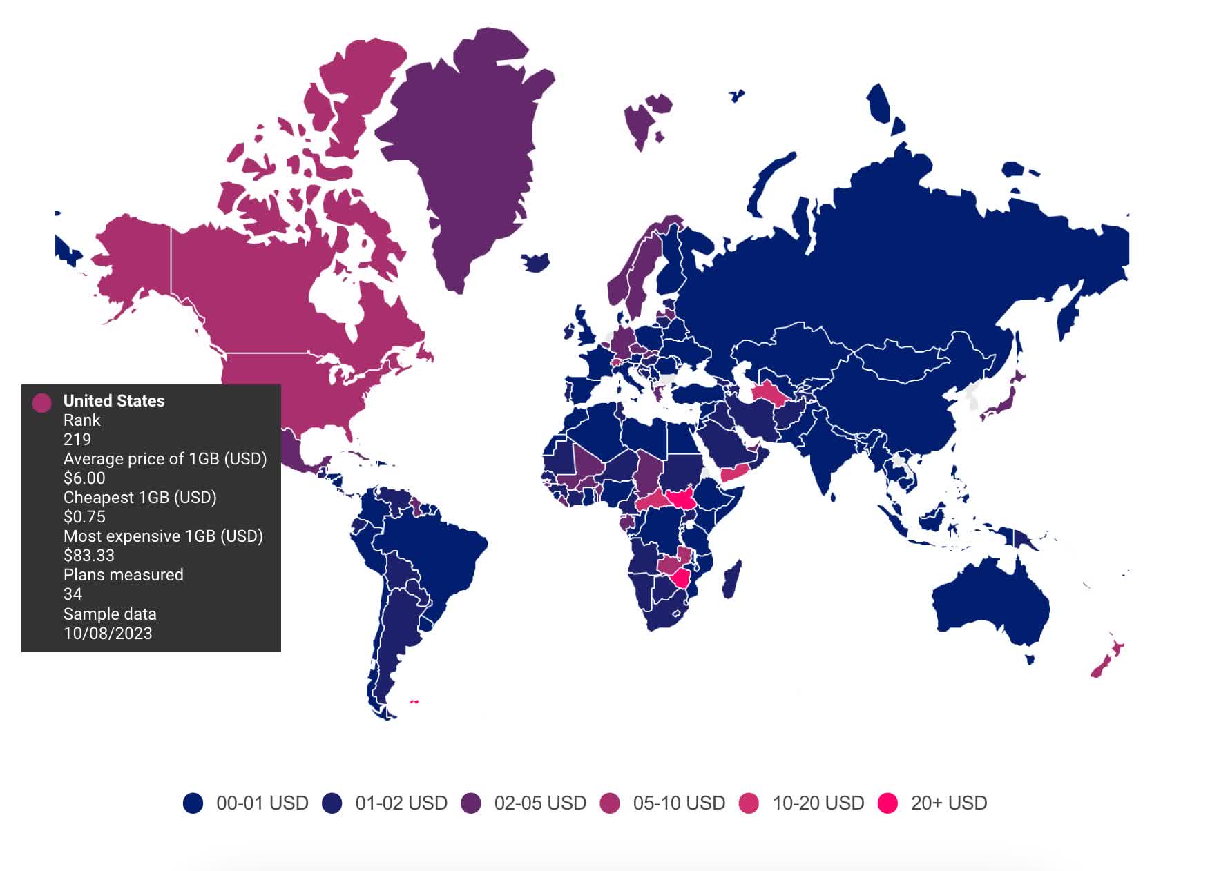 Xep hang chi phi du lieu di dong My la TechTimes Vietnam Xếp hạng chi phí dữ liệu di động: Mỹ là một trong những quốc gia đắt đỏ nhất, Israel có gói dữ liệu rẻ nhất