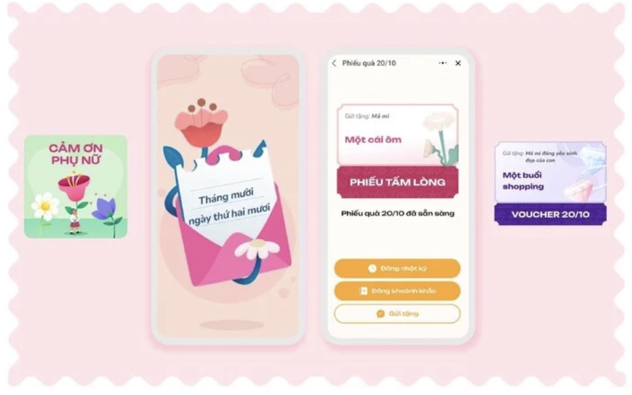 Với chủ đề “quà nhỏ, tỏa niềm vui”, Thiệp yêu thương và Sticker ngộ nghĩnh mang nhiều dấu ấn cá nhân, được nhiều bạn trẻ sử dụng làm quà tặng
