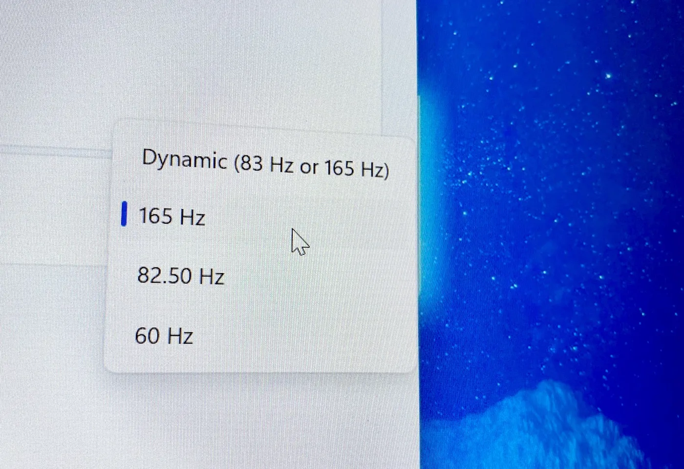 Chức năng Dynamic giúp tự điều chỉnh tần số quét tự động.