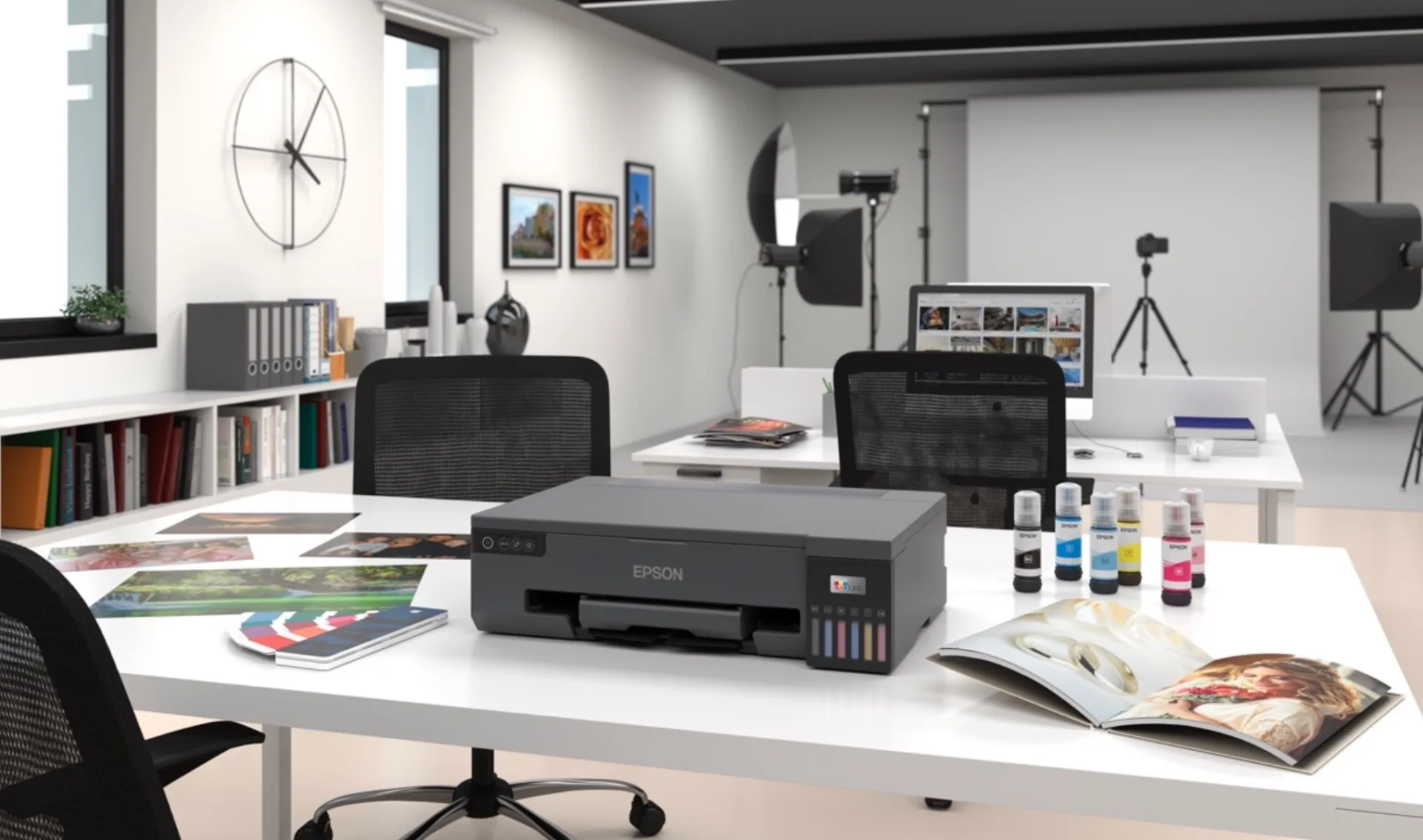 Epson ra mắt máy in EcoTank L8050 khổ A4 và L18050 khổ A3+ TechTimes Vietnam Epson L18050 khổ A3+ wifi có thiết kế nhỏ gọn dễ lắp đặt, thao tác và bảo trì