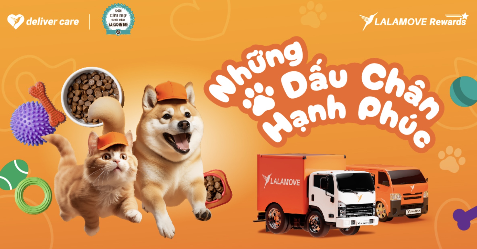 Lalamove khởi động chiến dịch 'Những dấu chân hạnh phúc' lan toả tình yêu động vật