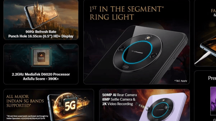 1699345560 154 Lava Blaze 2 5G voi man hinh 90Hz ket noi TechTimes Vietnam Lava Blaze 2 5G với màn hình 90Hz, kết nối 5G và ba tùy chọn màu sắc được ra mắt tại Ấn Độ