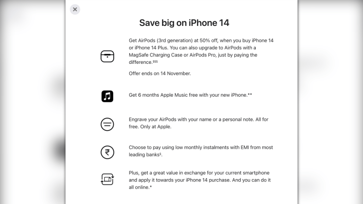 Chi tiết ưu đãi lễ hội Apple Ấn Độ