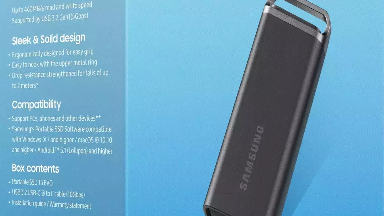 O SSD di dong 8TB sap ra mat cua Samsung TechTimes.vn Ổ SSD di động 8TB sắp ra mắt của Samsung khá chậm và đắt tiền, nhưng điều gì khác sẽ cho phép bạn nhét 8TB vào túi?