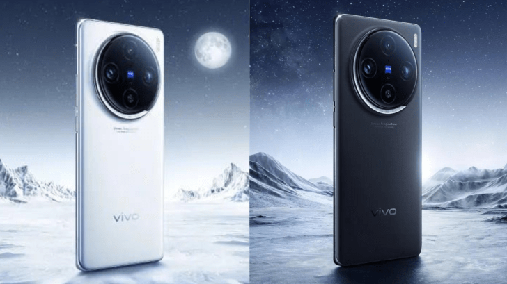 Vivo X100 Pro màu trắng và đen