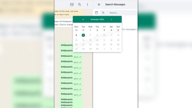 WhatsApp đang hoạt động trên tính năng tìm kiếm theo ngày cho ứng dụng khách web, bộ đếm lượt xem cho các kênh TechTimes Vietnam Tính năng tìm kiếm ngày của WhatsApp Web được triển khai cho người dùng Beta