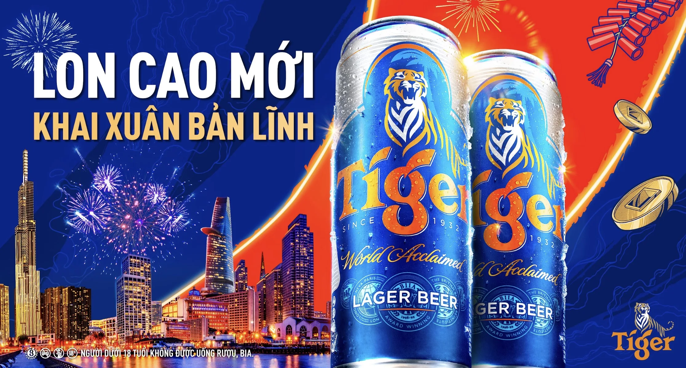 Tiger Beer khai xuân bản lĩnh với Lon Cao mới Thương hiệu bia cao cấp hàng đầu thế giới Tiger Beer chính thức ra mắt sản phẩm Tiger Lon Cao mới, với thiết kế sang trọng và hiện đại.