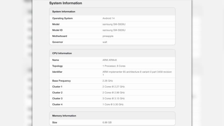 Điểm Geekbench của Galaxy S24 Plus