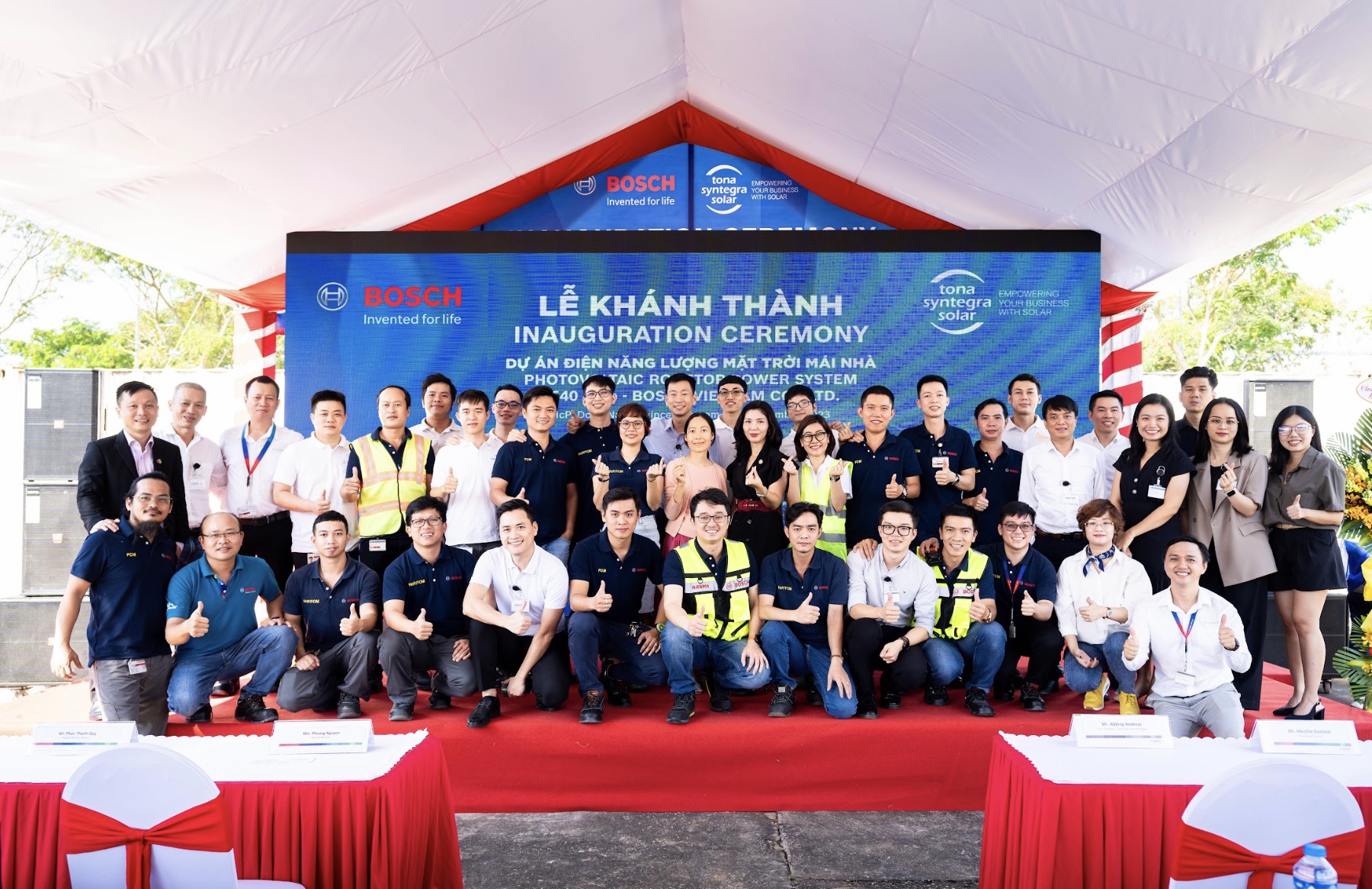 Nhà máy Bosch Việt Nam khánh thành Hệ thống Năng lượng mặt trời