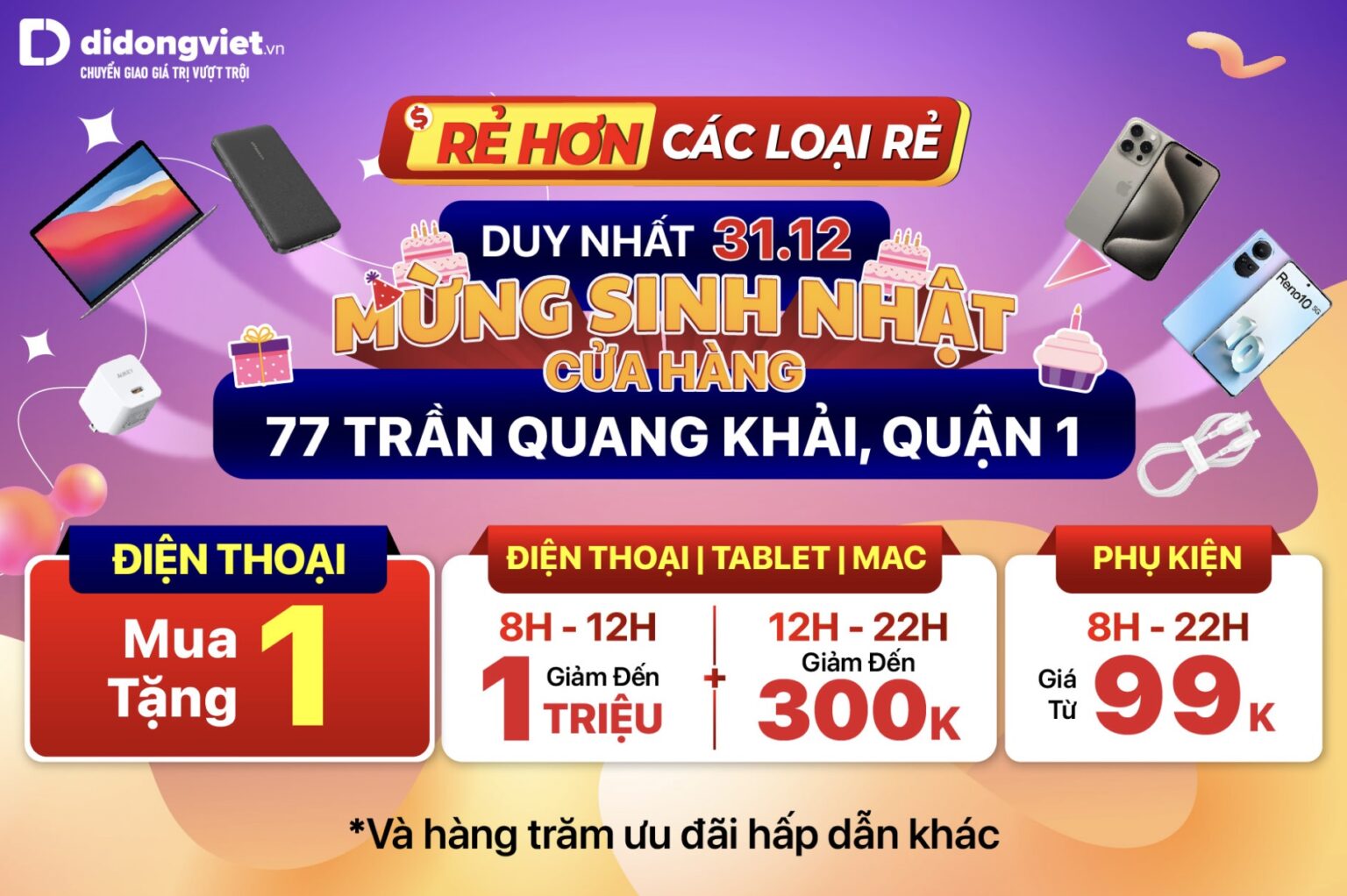 Di Động Việt 'đại tiệc' kỷ niệm sinh nhật với nhiều deal khủng