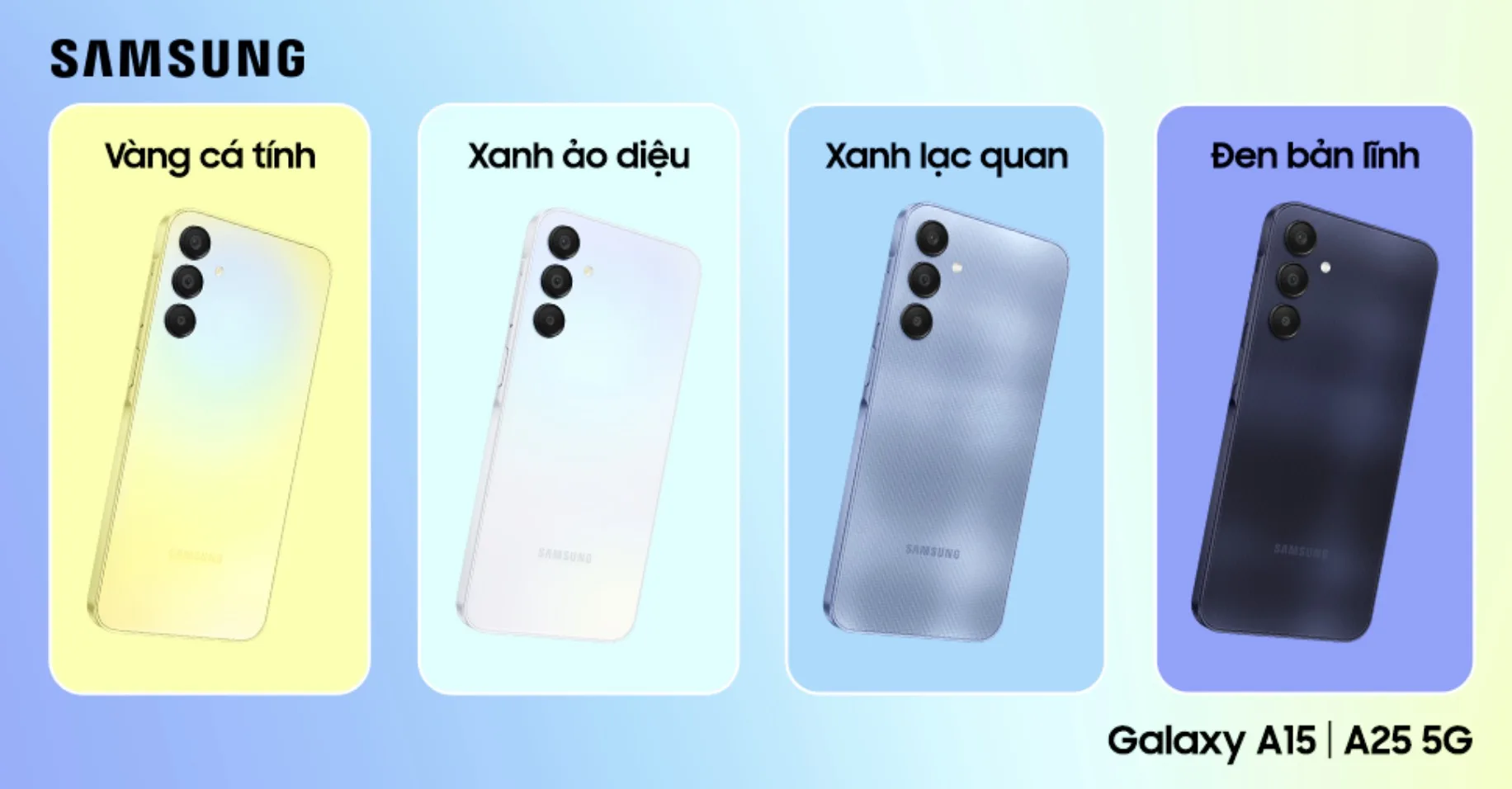 Galaxy A15 và Galaxy A25 5G tại thị trường Việt Nam, giá từ 4,99 triệu đồng