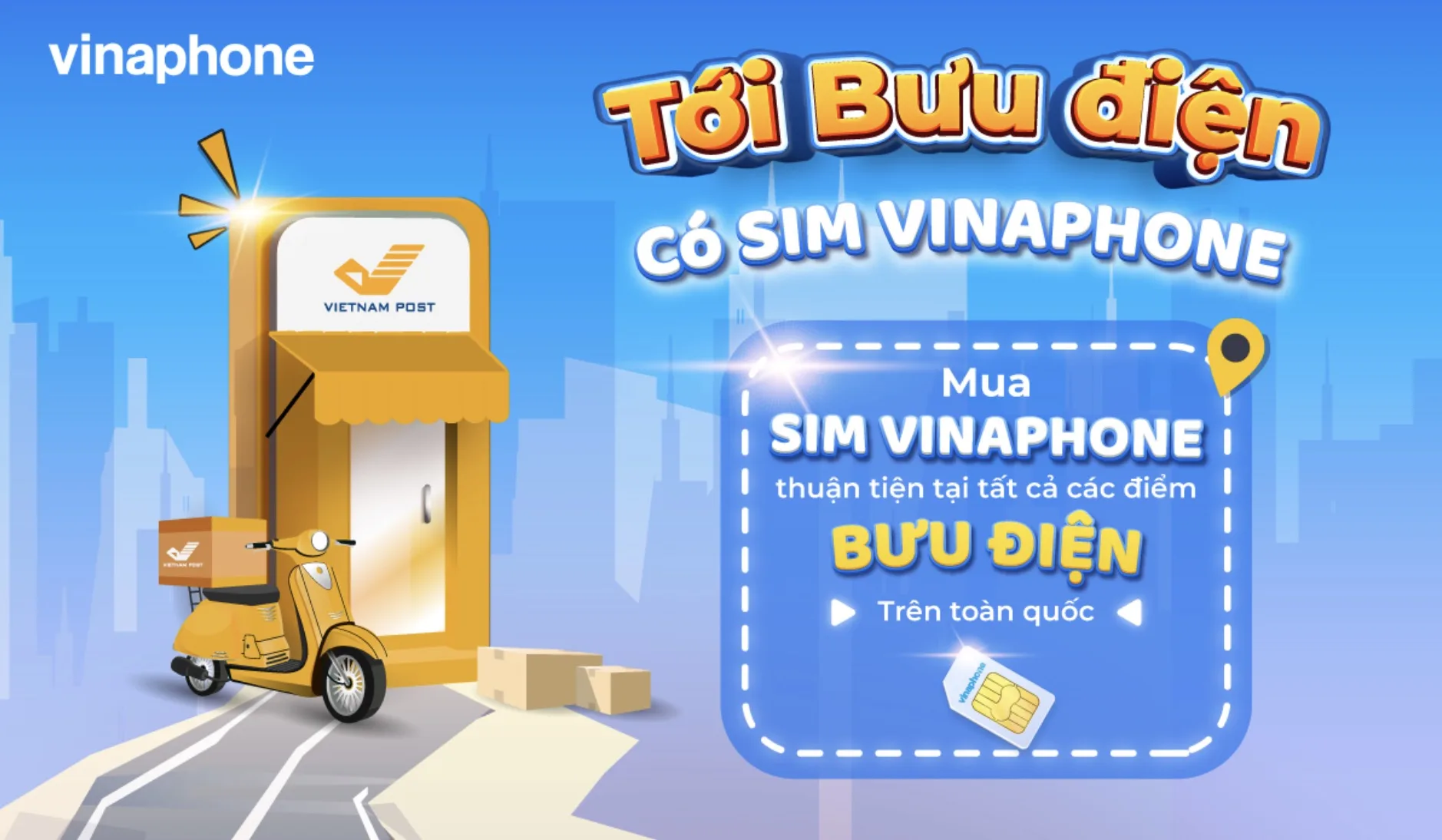 VinaPhone mở bán dịch vụ viễn thông tại các bưu cục của Bưu điện trên toàn quốc