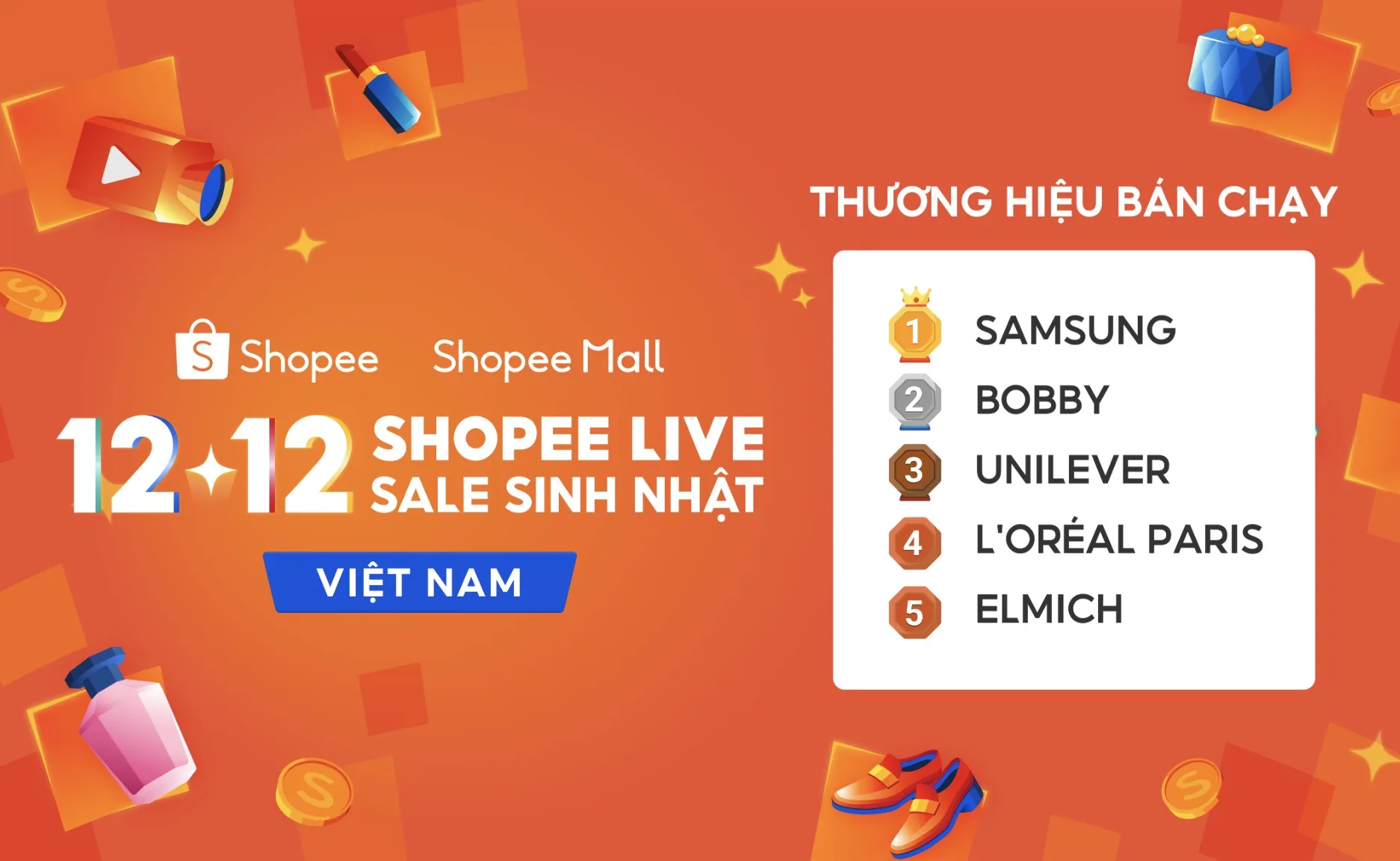 Shopee lập kỷ lục số sản phẩm bán ra qua livestream tăng gấp 28 lần trong ngày 12.12