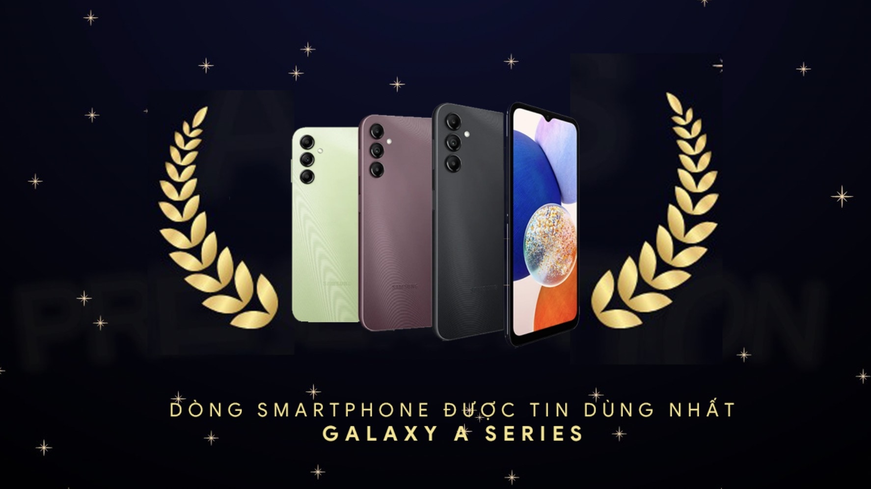 Dòng Galaxy A series đã được TechTimes Editors' Choice 2023 bình chọn là dòng smartphone được tin dùng nhất năm 2023.