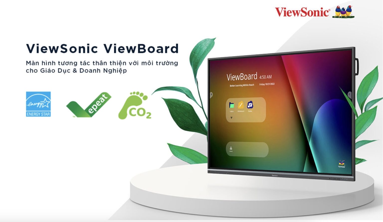 ViewSonic hướng đến mục tiêu bảo vệ môi trường với ViewBoard ViewSonic hướng đến mục tiêu bảo vệ môi trường với ViewBoard