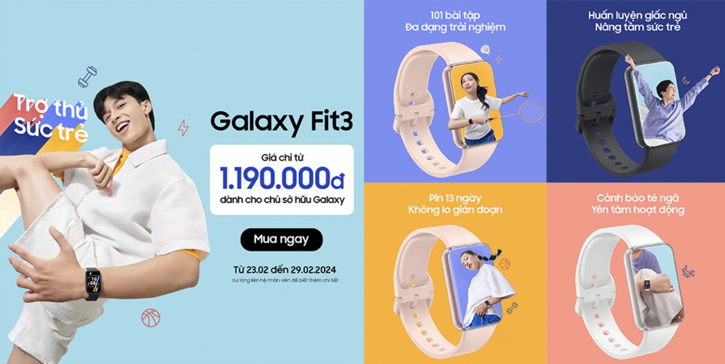 Samsung ra mắt Galaxy Fit3, giá 1,39 triệu đồng tại Việt Nam TechTimes Vietnam Samsung ra mắt Galaxy Fit3, giá 1,39 triệu đồng tại Việt Nam