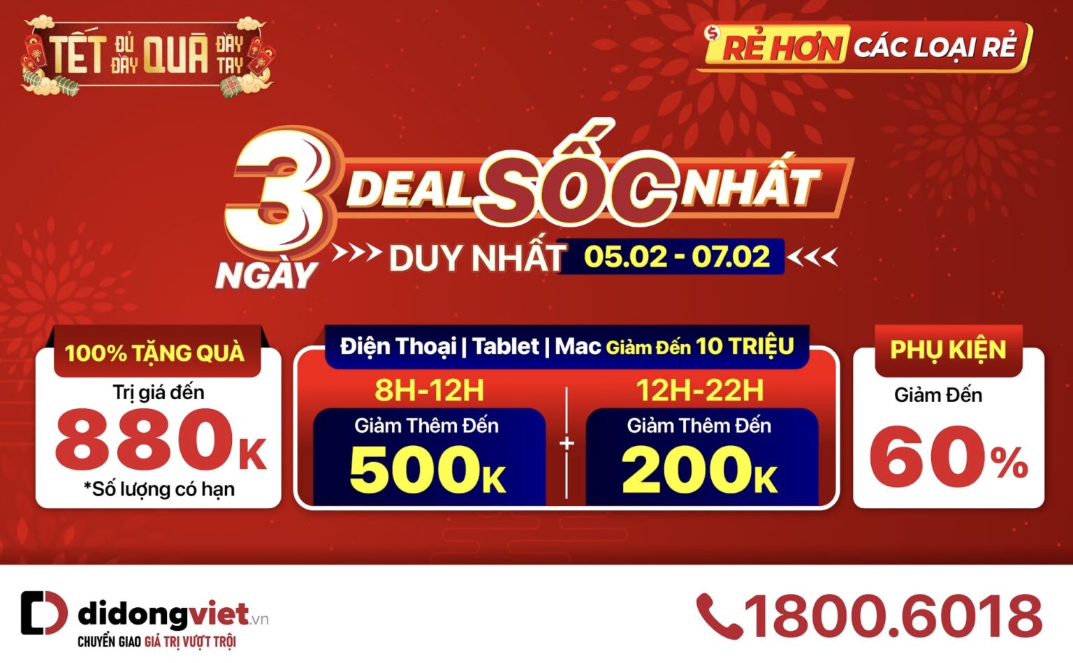 Di Động Việt áp dụng ưu đãi lớn 3 ngày cuối trước Tết Nguyên đán Di Động Việt áp dụng ưu đãi lớn 3 ngày cuối trước Tết Nguyên đán