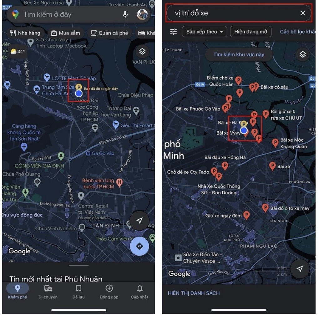 Image 75 techtimes. Vn dùng google maps để lưu lại vị trí đỗ xe