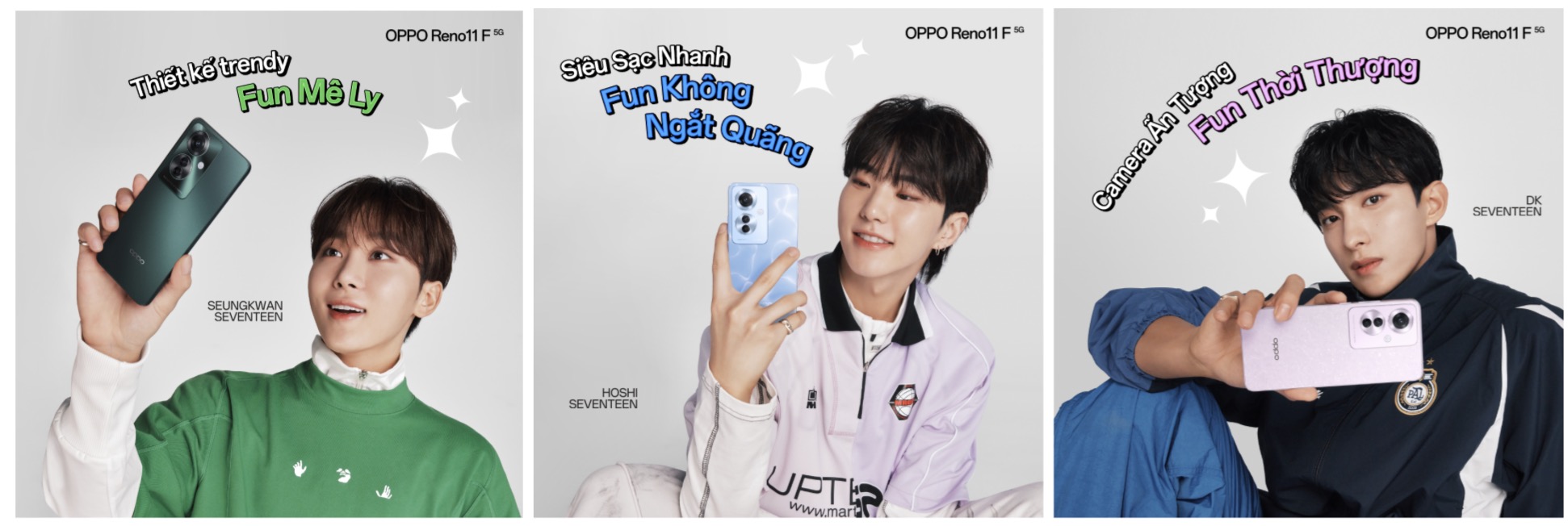 BSS (SEVENTEEN) nhập cuộc Fun Muôn Nét đại diện cho OPPO Reno11 F 5G