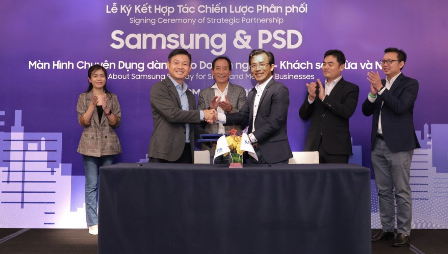 Samsung và PSD hợp tác mang đến giải pháp hiển thị số cho doanh nghiệp và khách sạn