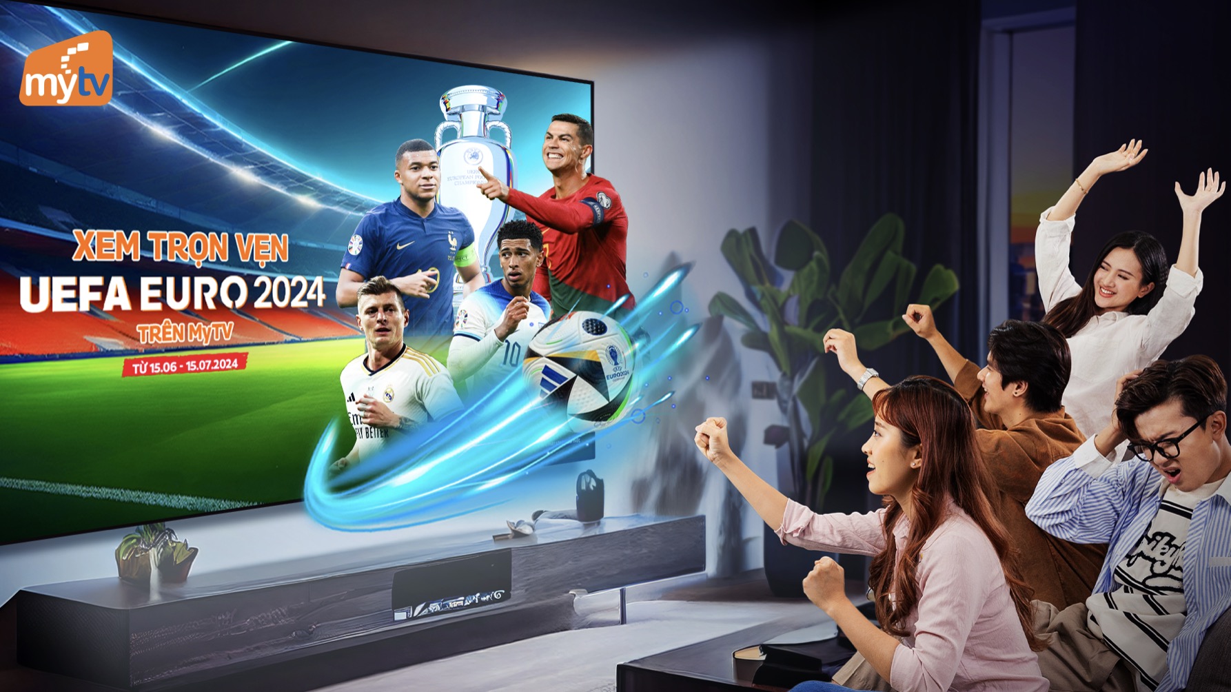 Trải nghiệm UEFA Euro 2024 trọn vẹn với các tiện ích trên MyTV