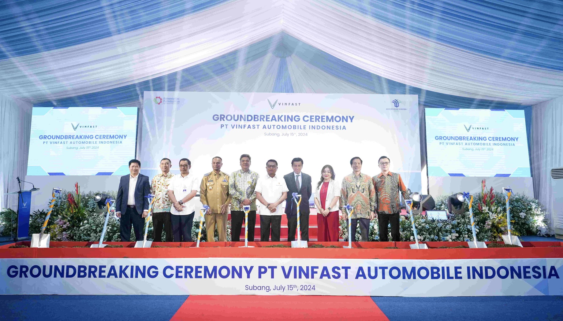 VinFast Auto động thổ xây dựng Nhà máy Lắp ráp Xe điện tại Indonesia