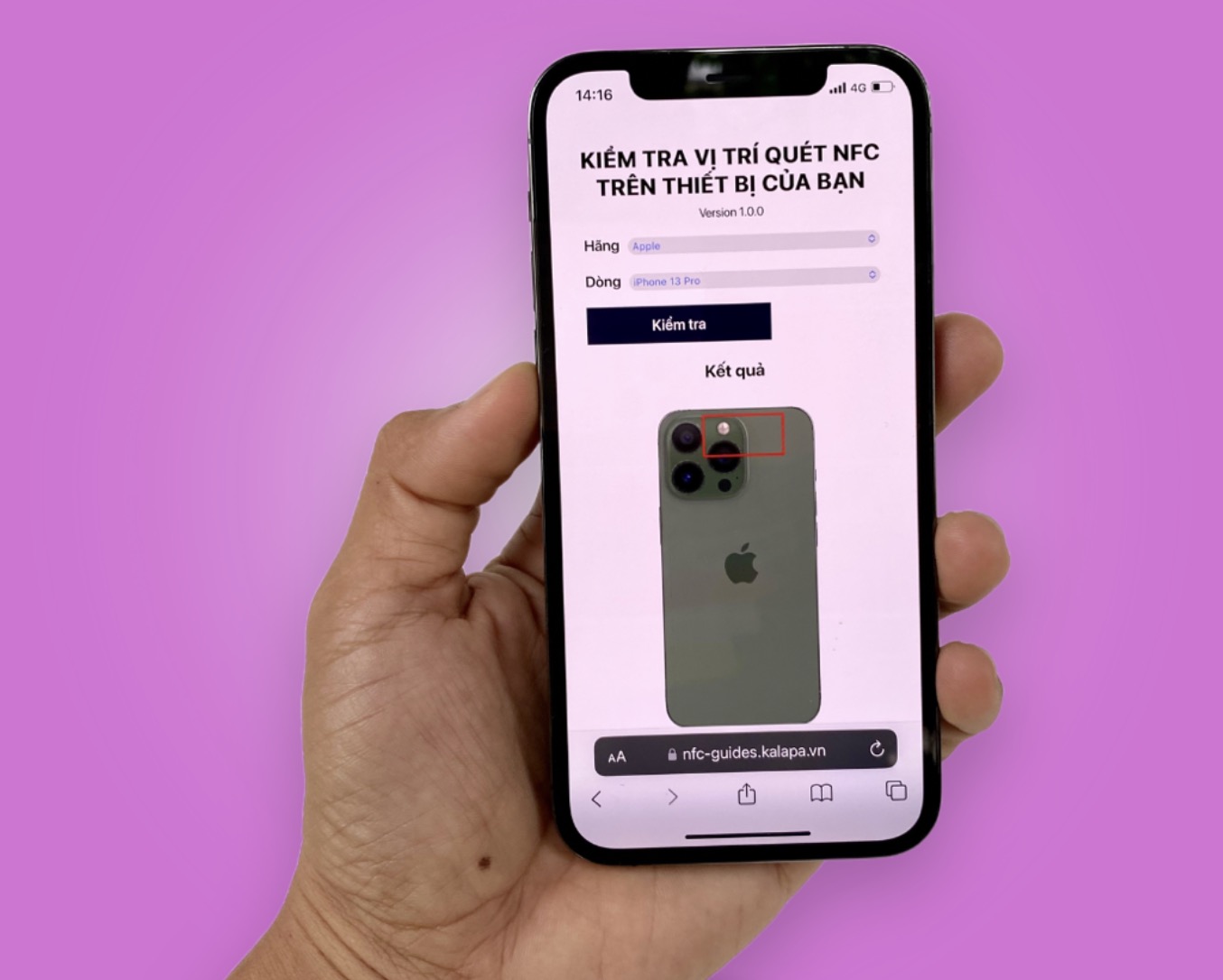 Kalapa ra mắt web hướng dẫn xác thực qua chip NFC