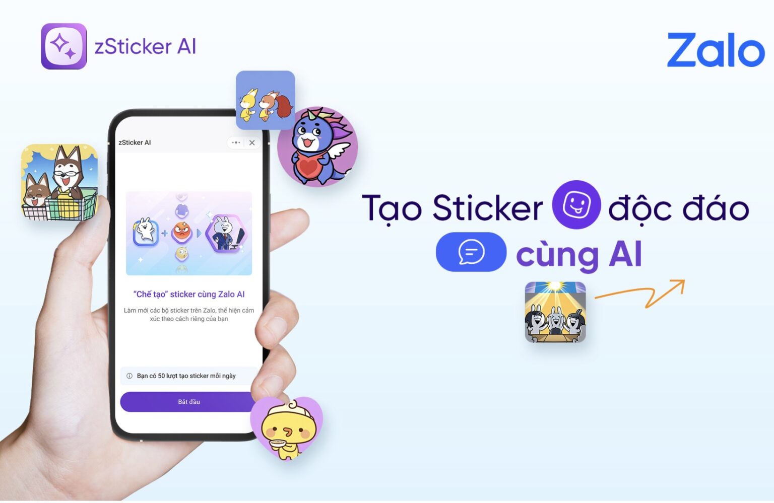 Zalo chính thức giới thiệu tính năng zSticker AI đột phá