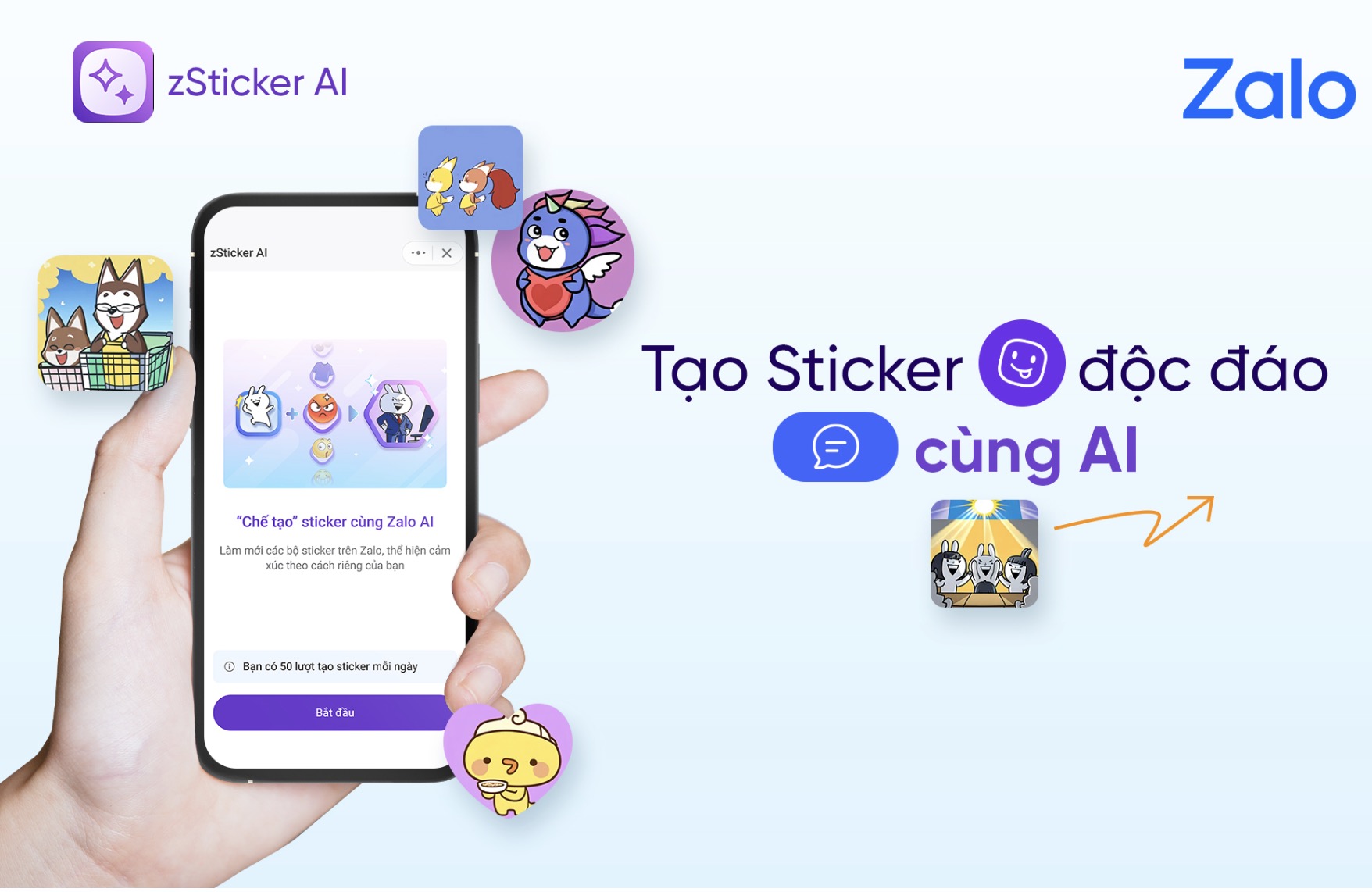 Zalo chính thức giới thiệu tính năng zSticker AI đột phá
