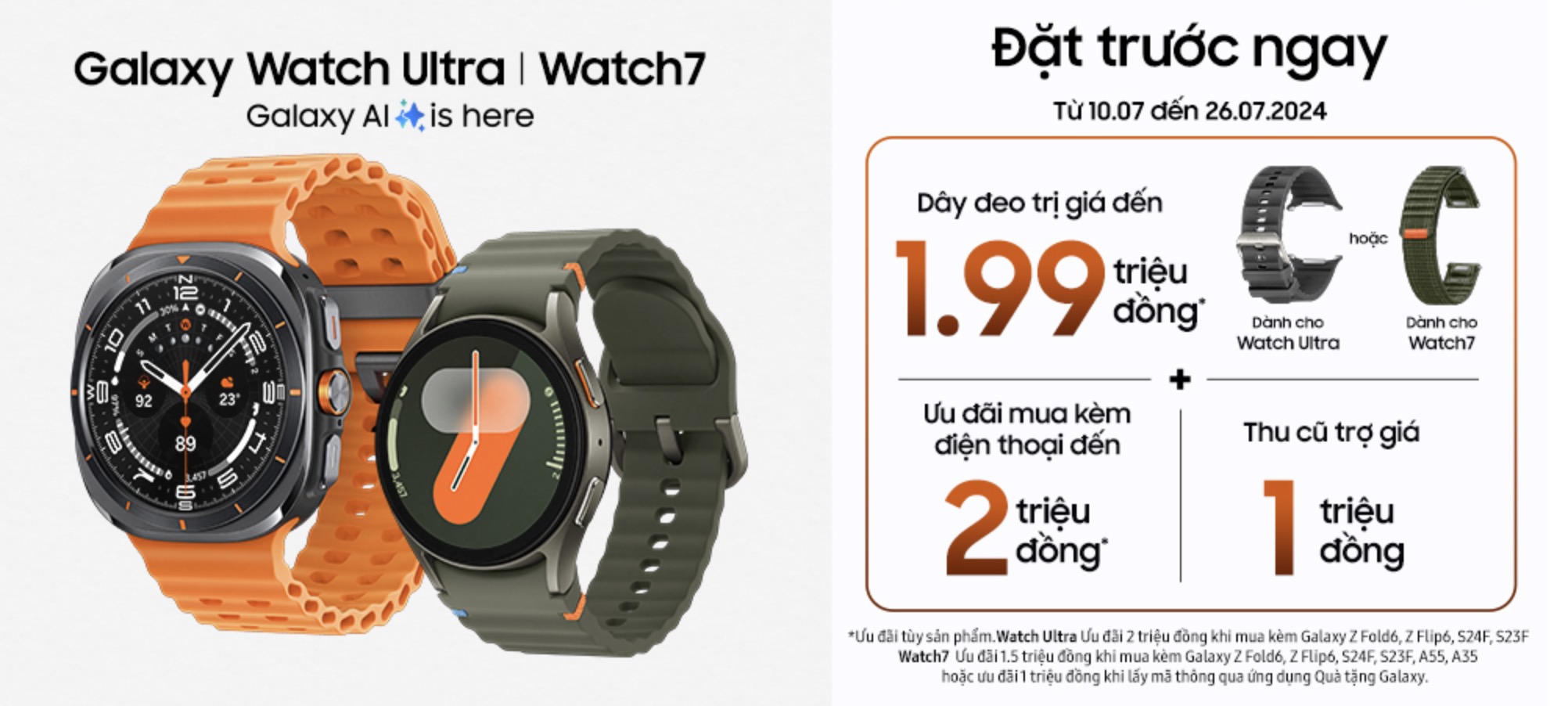 Samsung ra mắt Galaxy Ring, Watch7 và Watch Ultra