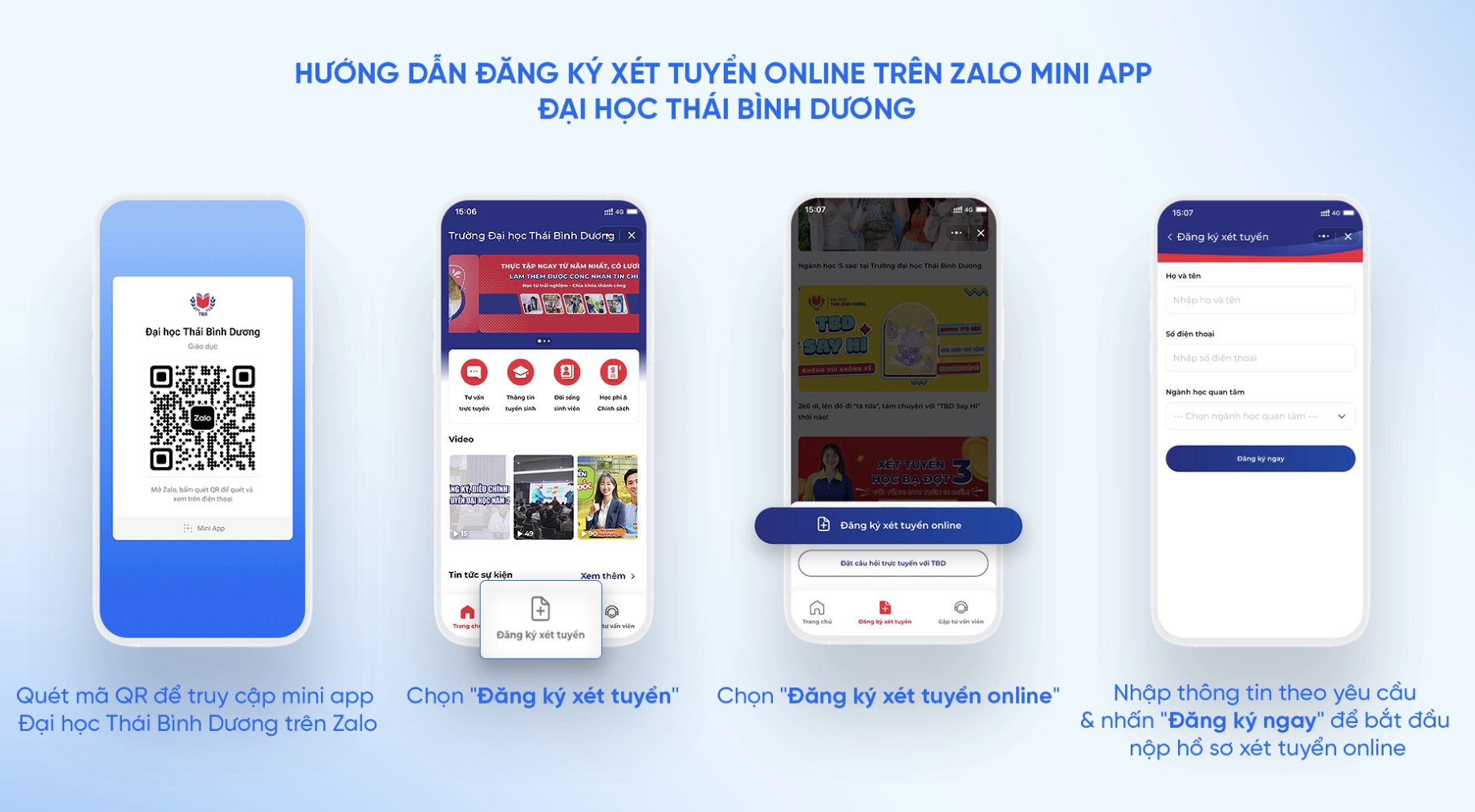 Nhiều trường Đại học đẩy mạnh tuyển sinh đợt 3 trên Zalo