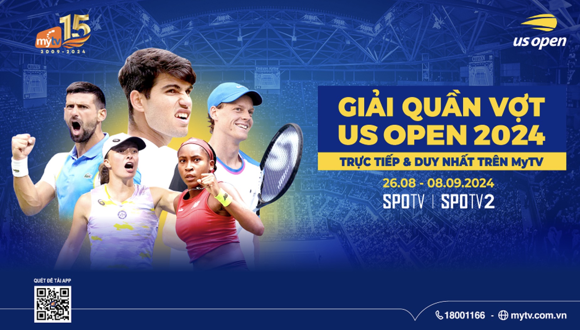 MyTV độc quyền phát sóng Giải quần vợt US Open 2024 TechTimes Vietnam MyTV độc quyền phát sóng Giải quần vợt US Open 2024