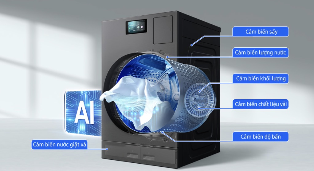 Máy giặt sấy Samsung Bespoke AI Heatpump gây ấn tượng với người dùng Việt Nam