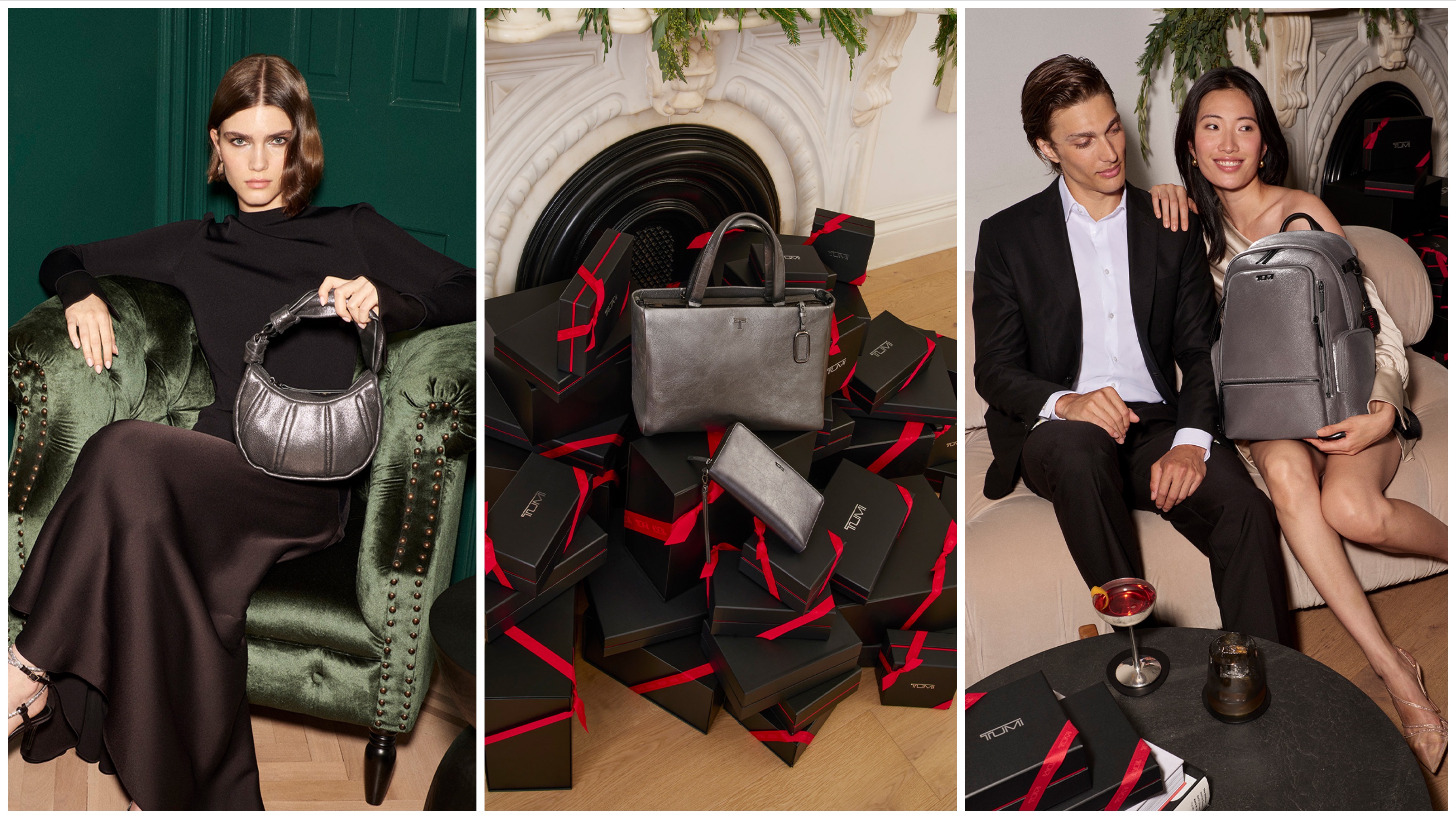 TUMI TÔN VINH NIỀM VUI ĐOÀN TỤ TRONG MÙA LỄ HỘI TechTimes Vietnam Túi Asra Small Crossbody, Túi tote Voyageur Vail Medium, Ví Travel với gam Pewter Metallic, balo Celina màu Silver Sky