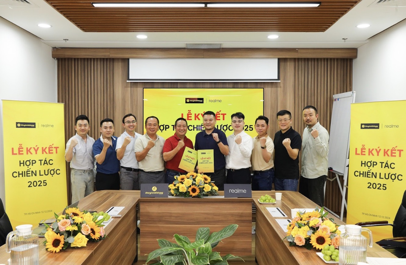 Realme và Thế Giới Di Động hợp tác chiến lược năm 2025 với mục tiêu đột phá