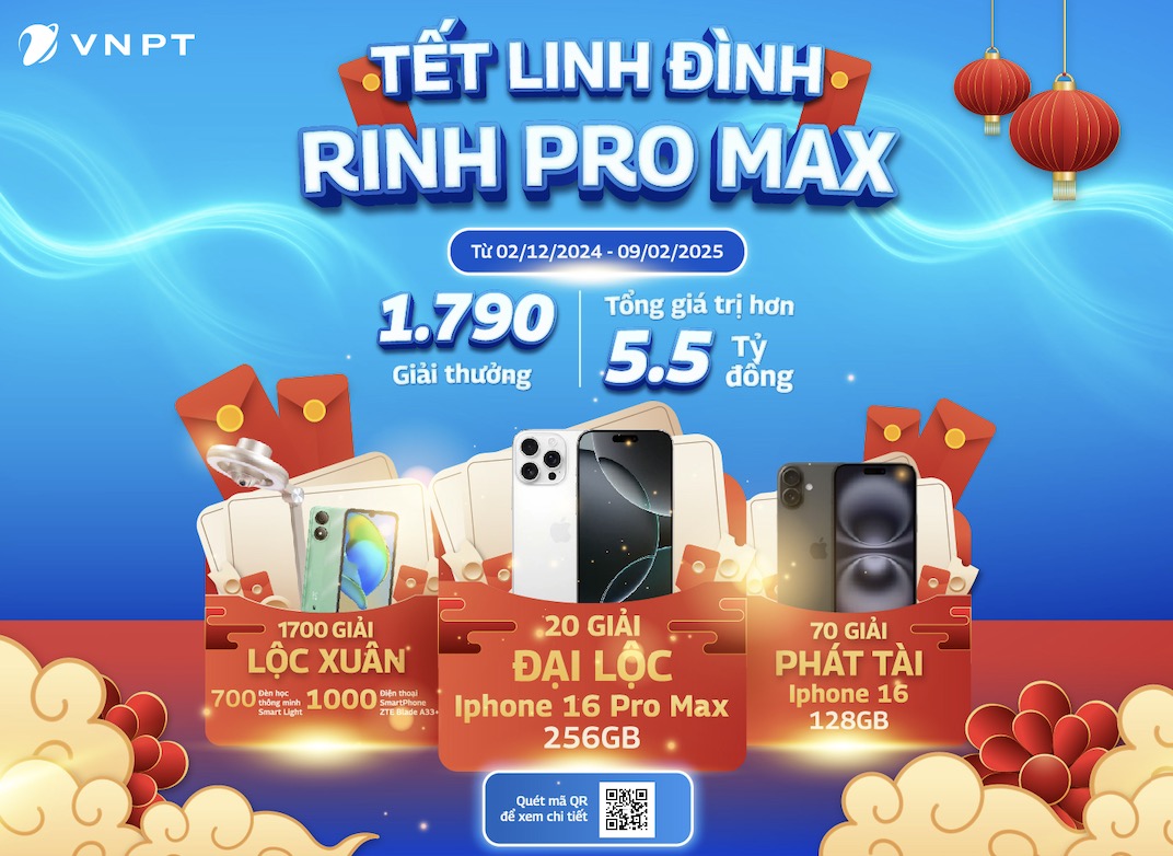 VNPT tung chương trình khuyến mãi Tết với giải thưởng trị giá 5,6 tỷ đồng