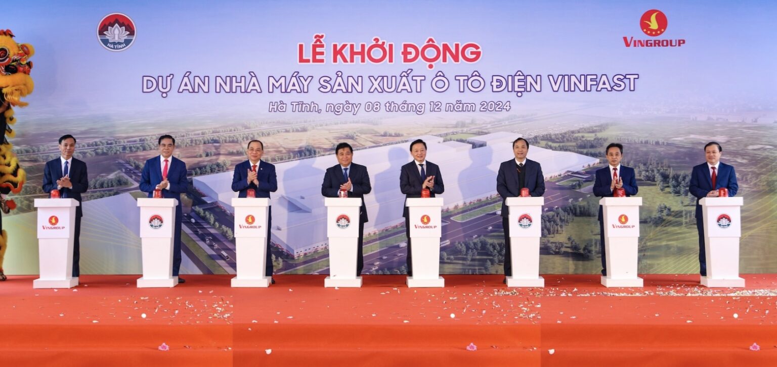 Dự án nhà máy ô tô điện VinFast Hà Tĩnh chính thức được khởi công