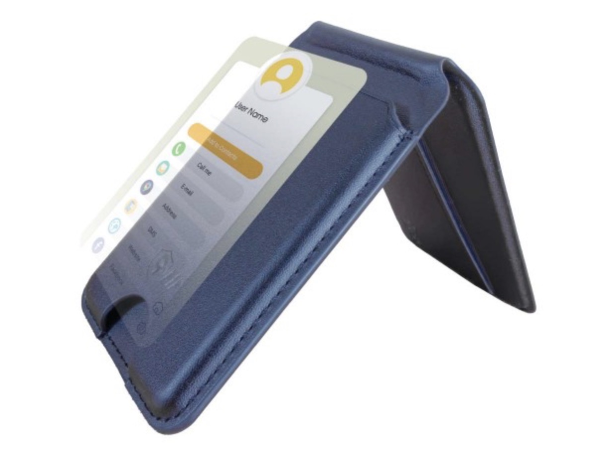 eBiz Wallet Magnetic Stand: Ví thông minh tích hợp NFC và chân đứng từ tính, mang đến sự tiện lợi vượt trội cho người dùng.