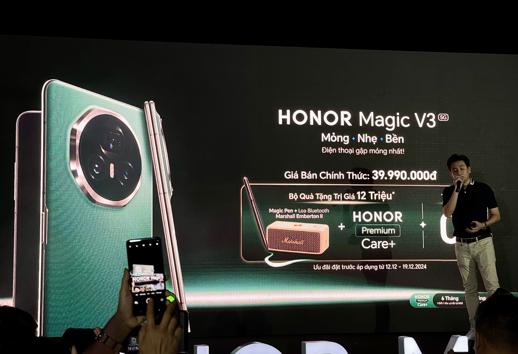 HONOR Magic V3 chính thức ra mắt tại Việt Nam: Smartphone gập mỏng nhất thế giới