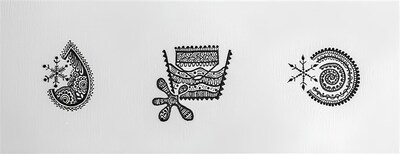 The three henna designs follow the three-step process for effectively removing period stains: soften with cold water, wash with OMO, rinse in cold water. The three henna designs follow the three-step process for effectively removing period stains: soften with cold water, wash with OMO, rinse in cold water.