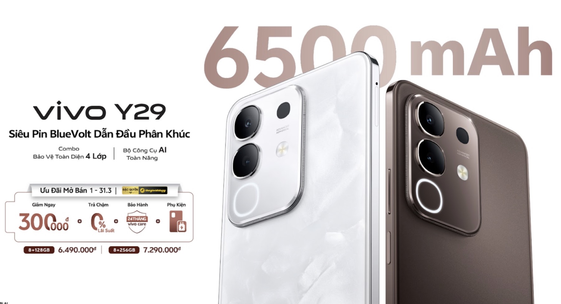 vivo Y29 ra mắt: Pin 6.500mAh, sạc nhanh 44W, thiết kế bền bỉ