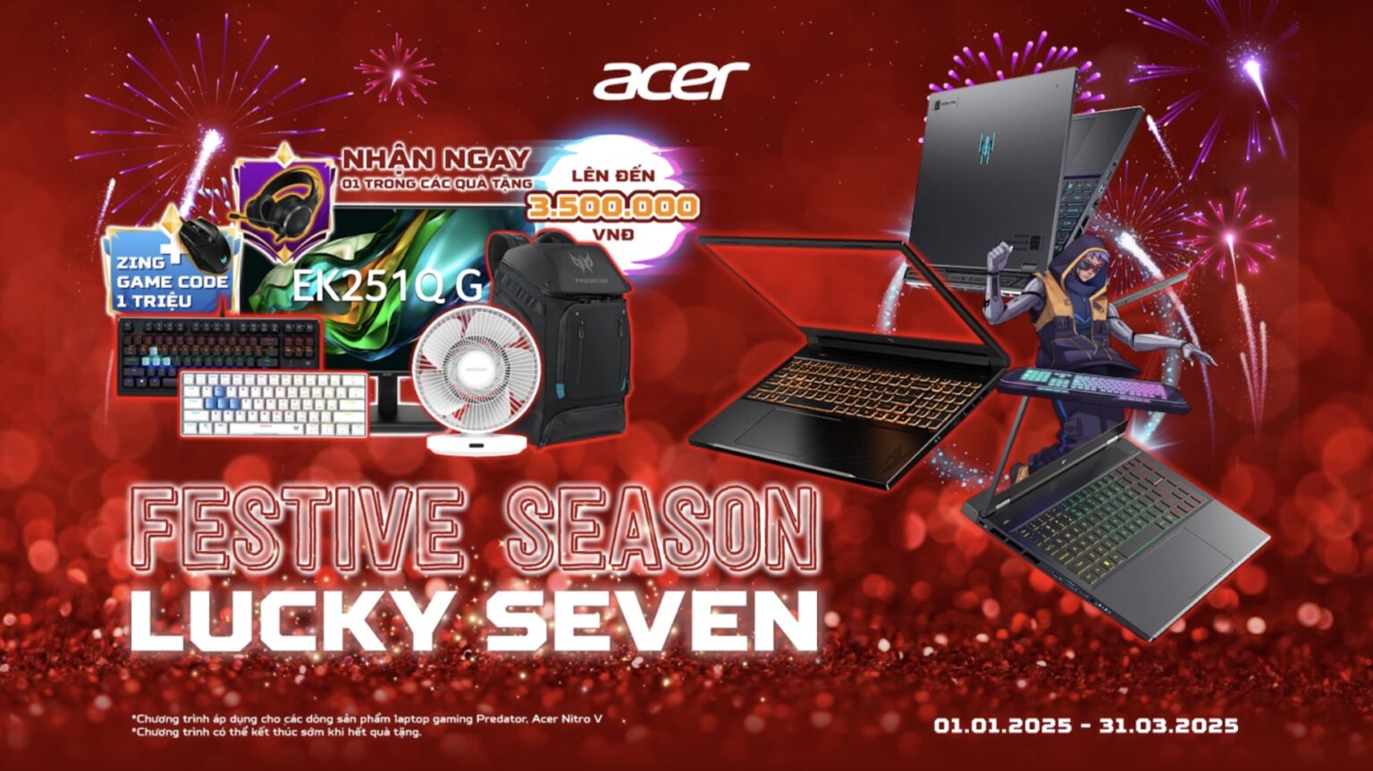 FESTIVE SEASON – LUCKY SEVEN: Cơ hội săn quà siêu hấp dẫn cùng Acer FESTIVE SEASON - LUCKY SEVEN: Cơ hội săn quà siêu hấp dẫn cùng Acer