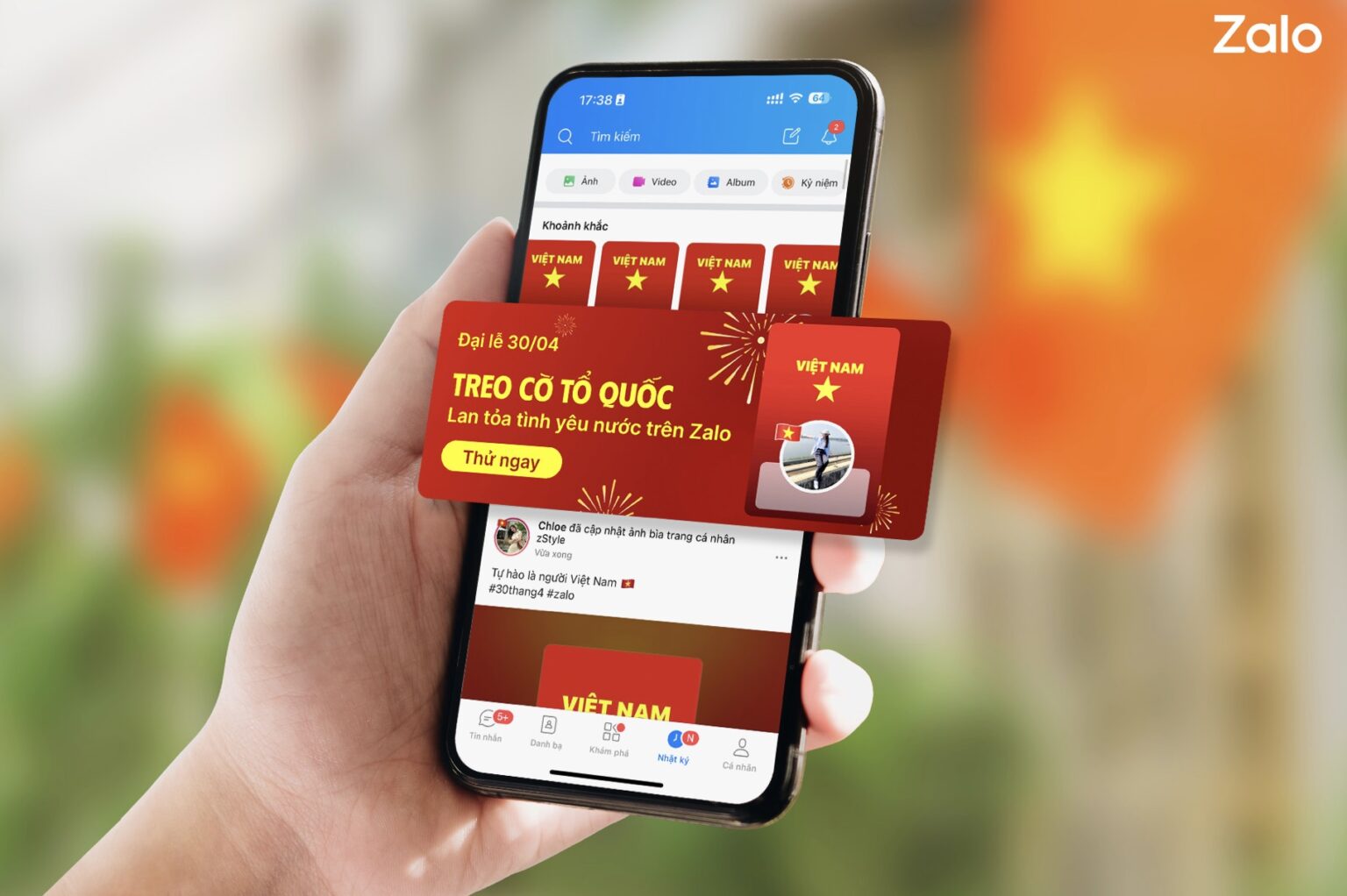 Zalo phát động chiến dịch “Tự hào Việt Nam” chào mừng 50 năm Ngày Giải phóng miền Nam Zalo phát động chiến dịch “Tự hào Việt Nam” chào mừng 50 năm Ngày Giải phóng miền Nam